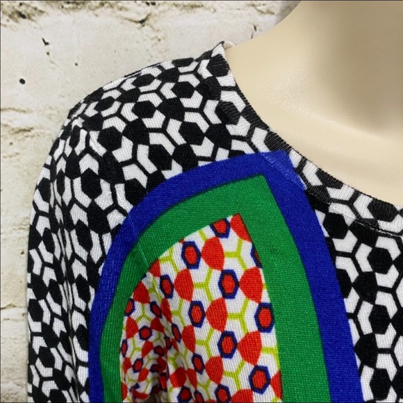 NWT Joseph A Blue Hive Print Thin Knit Cardigan - Picture 2 of 5